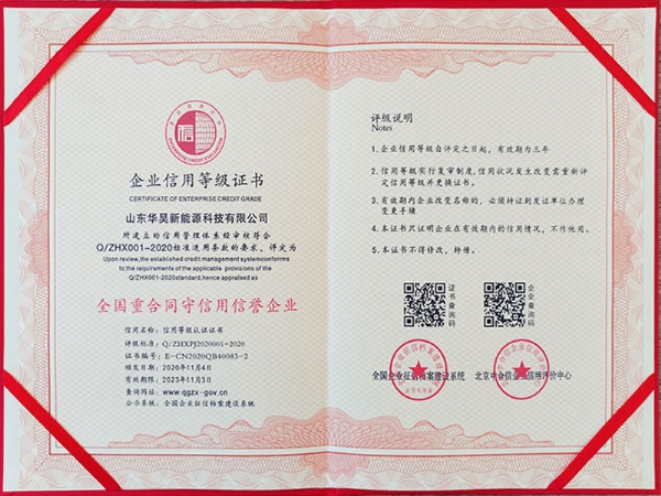 全國守合同重信用信譽企業(yè)證書